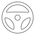 car wheel outline icon