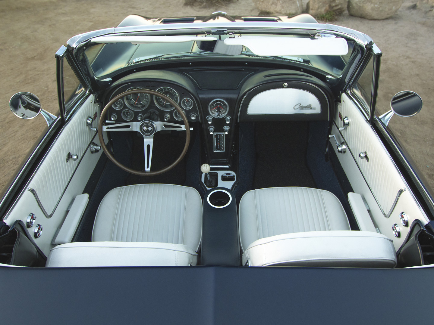 1964 Chevy Corvette Stingray Convertible Daytona Blue 49_1