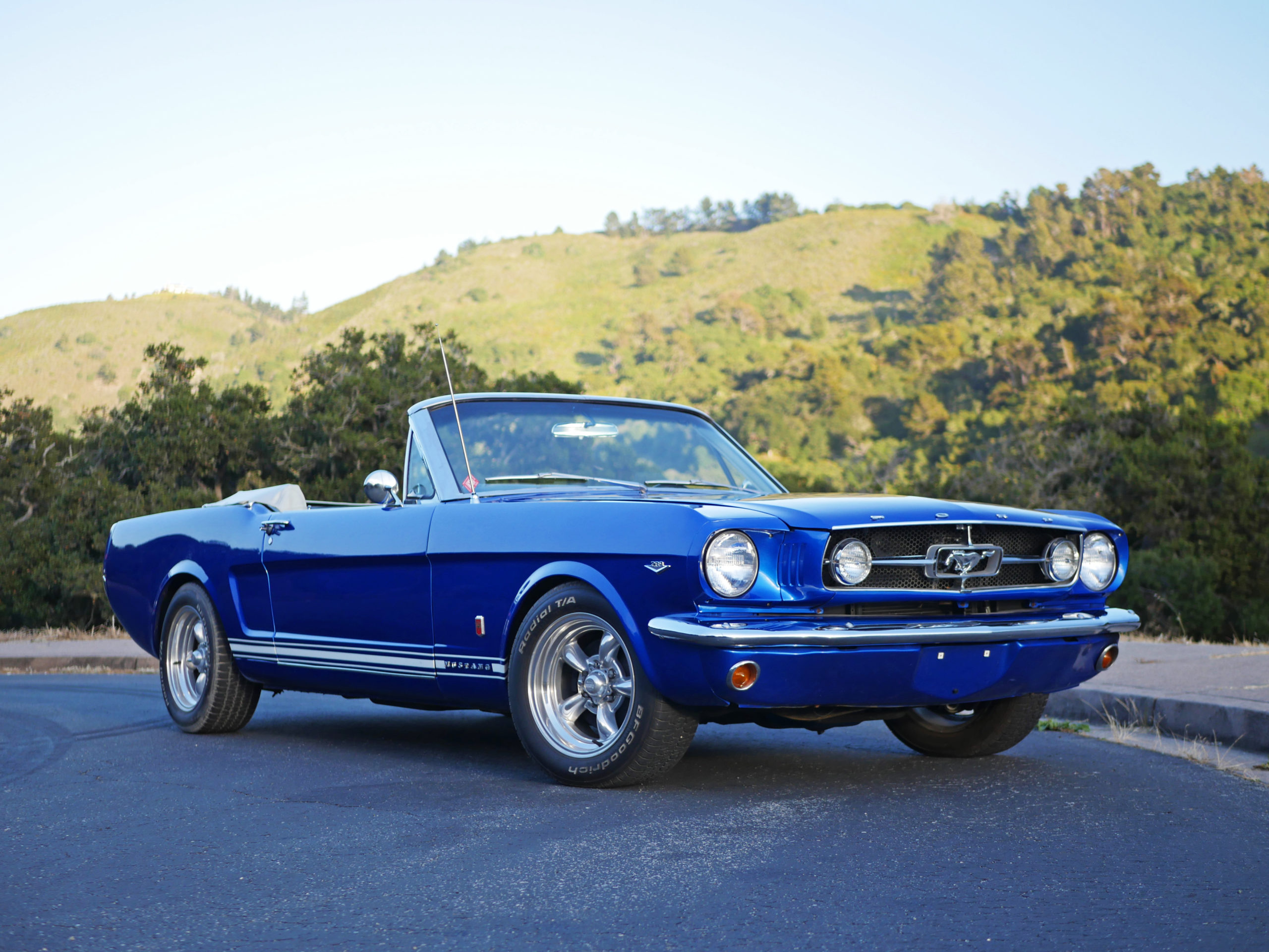 1965 Ford Mustang GT Convertible Front and Side Top Down