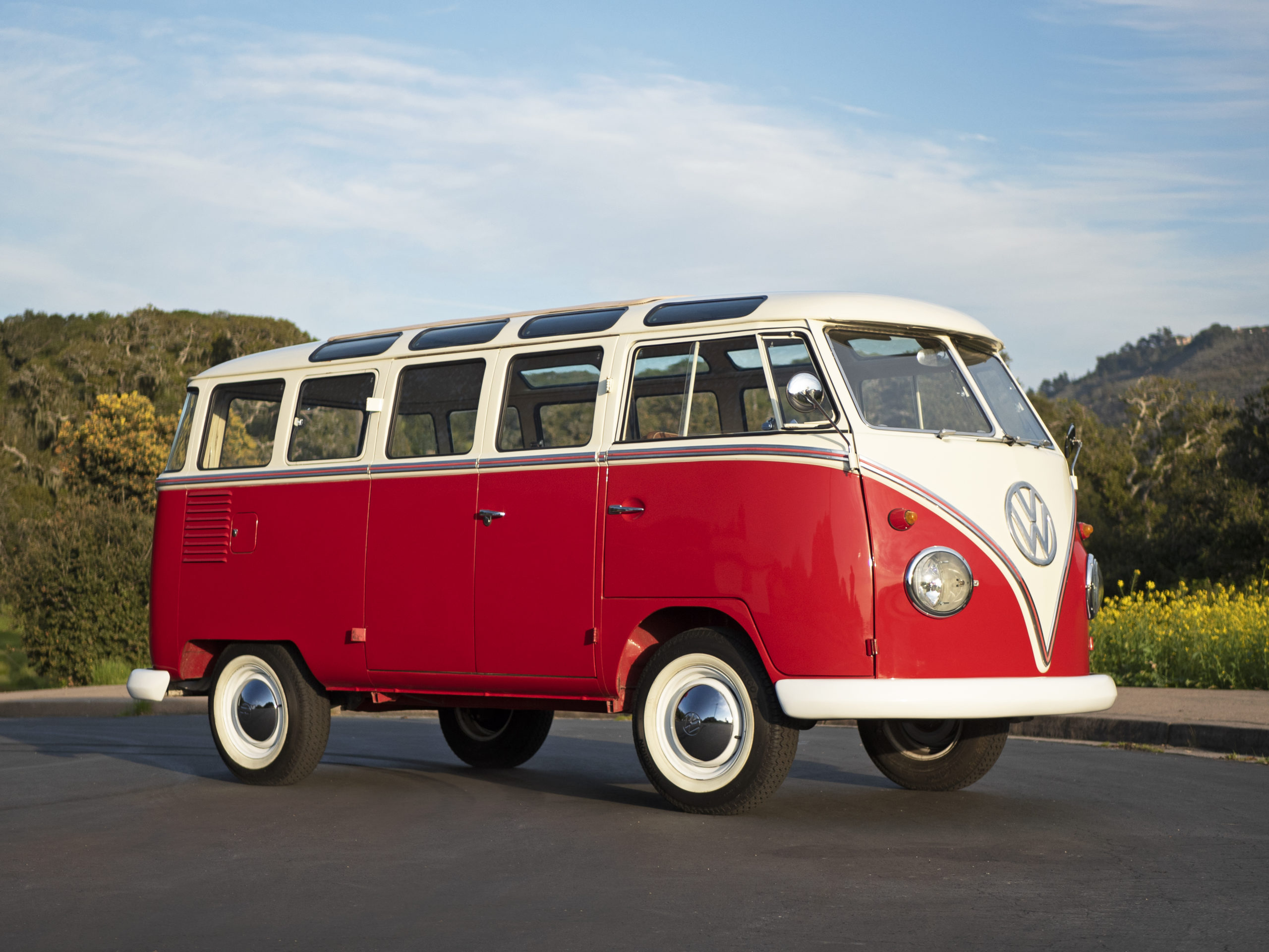 red-and-white-1961-volkwagen-bus-monterey-ca-monterey-touring-vehicles