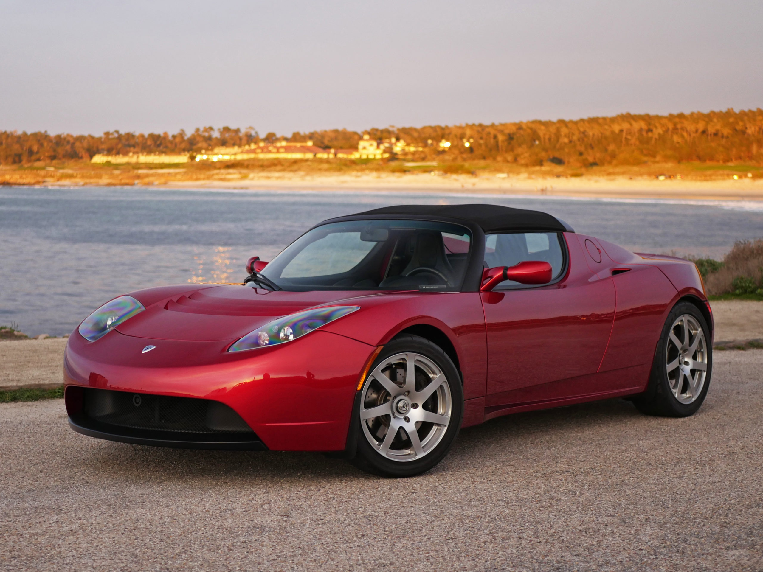 2008 Tesla Roadster Convertible Front and Side