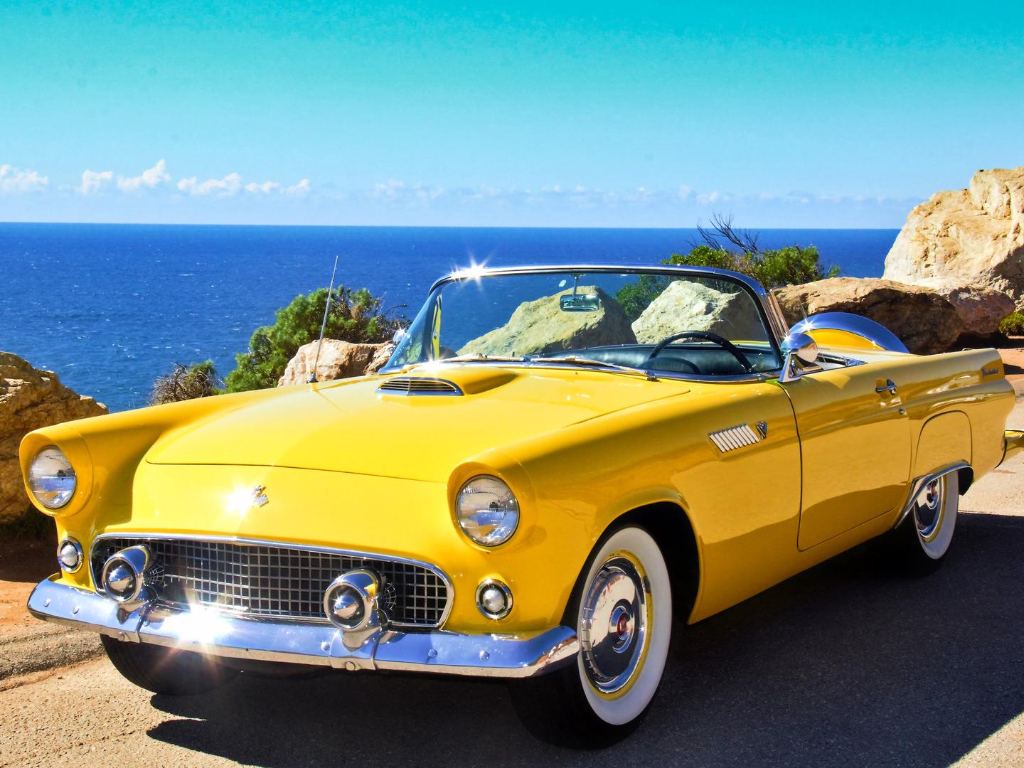 1955 Ford Thunderbird yellow