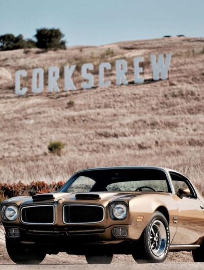 classic car at corkscrew racing track