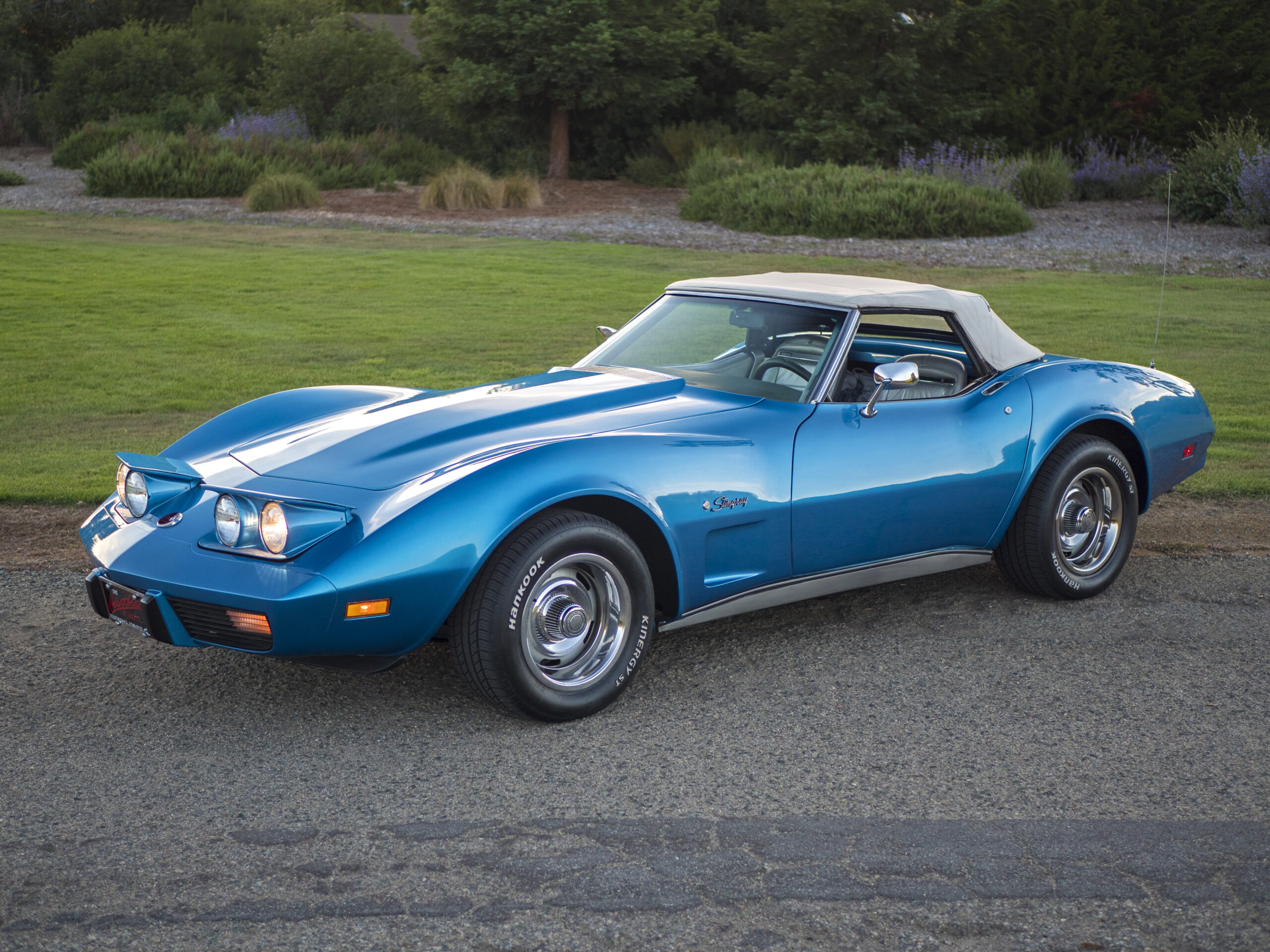 75 corvette exterior overhead