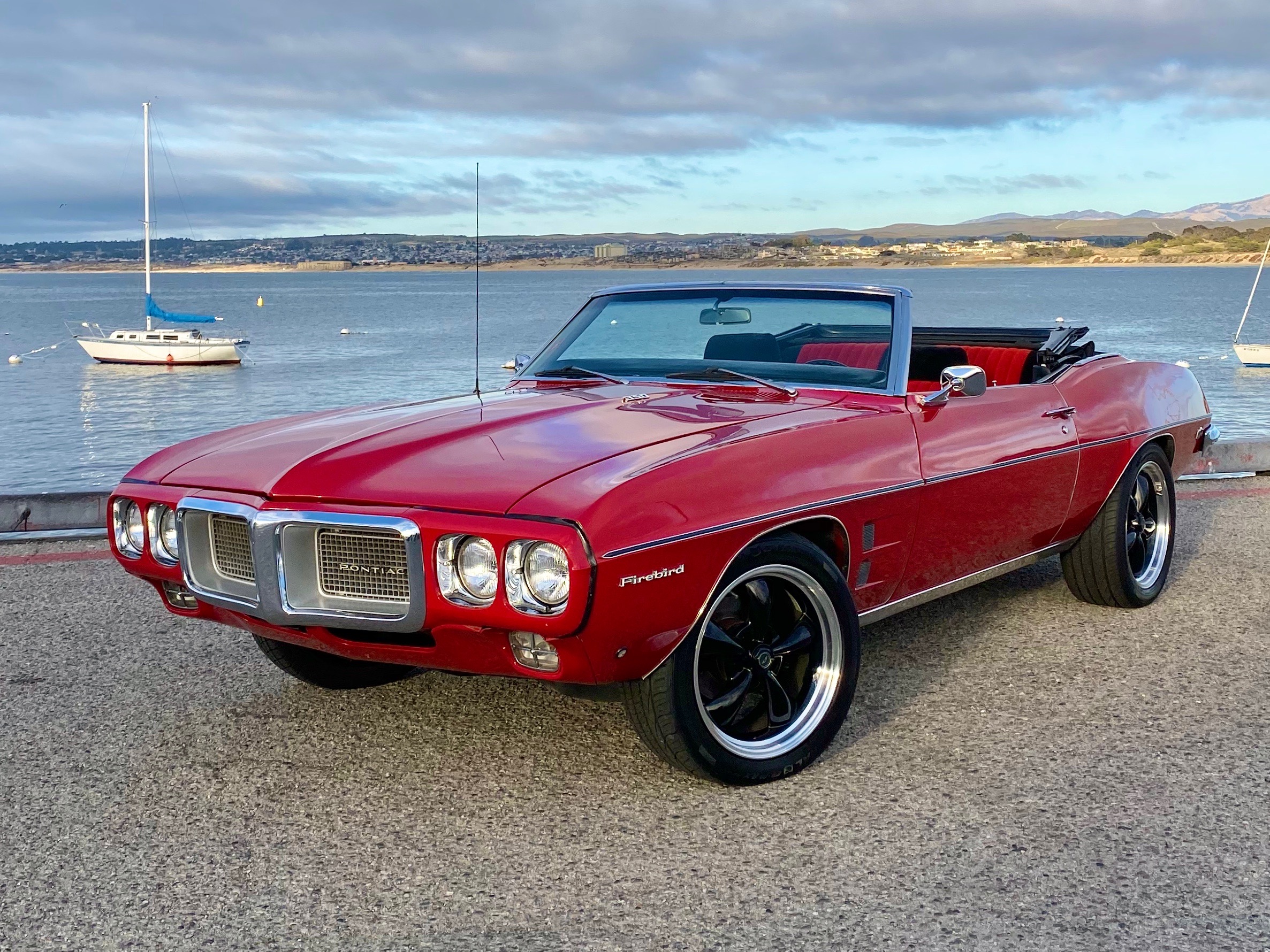 side of red firebird