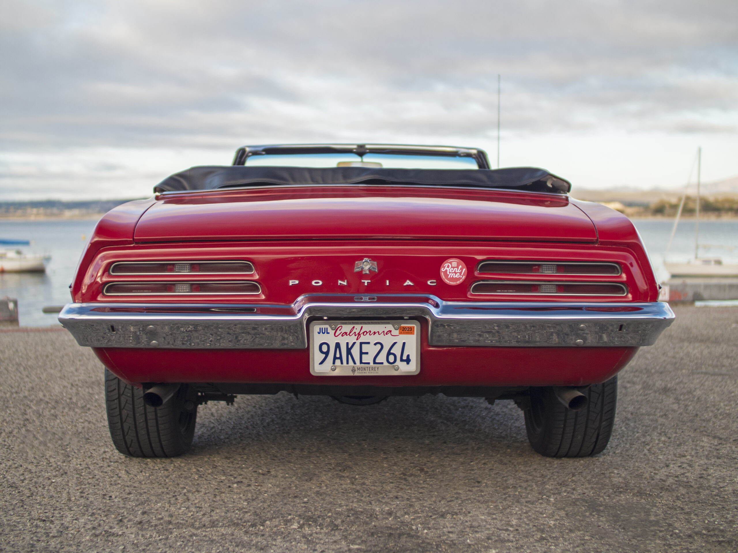 back of red 69 firebird