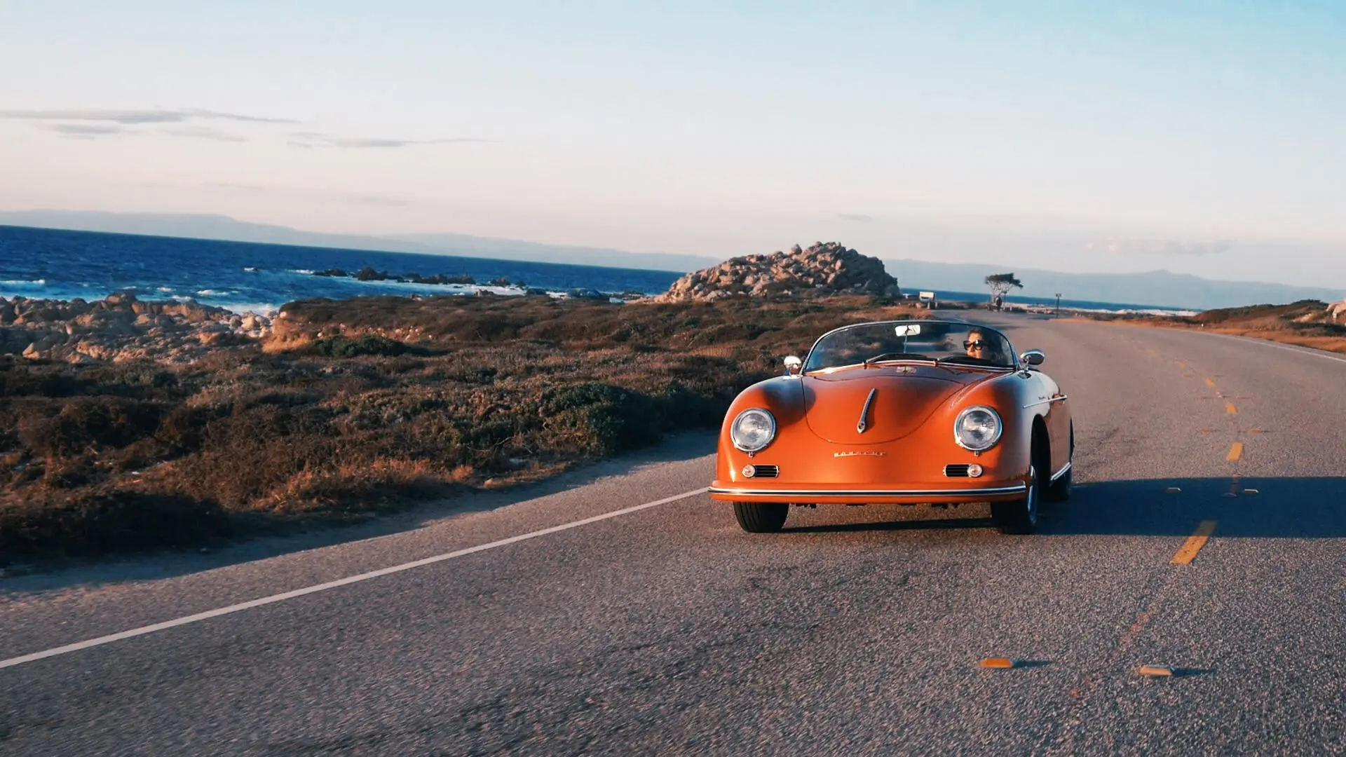 classic car on 17 mile drive