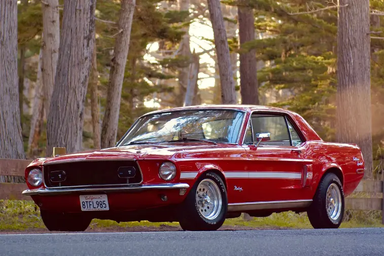 classic car on 17 mile drive