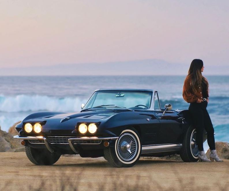 64 corvette along big sur drive