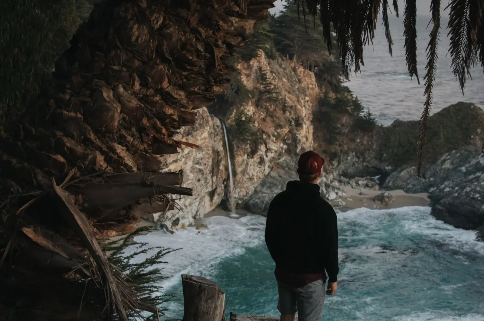 person standing by mcway falls