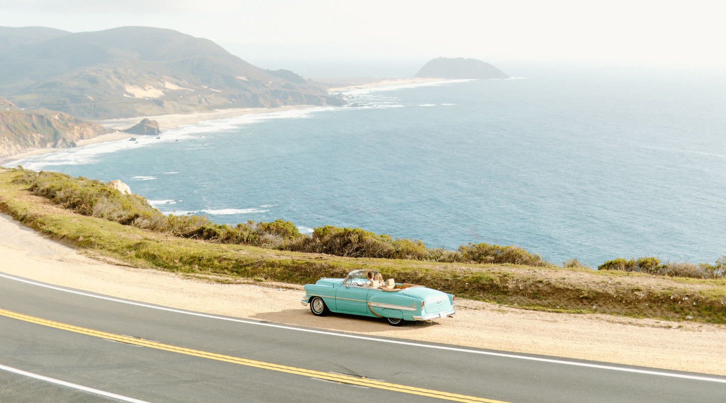 2 drive highway 1 in a classic car rental